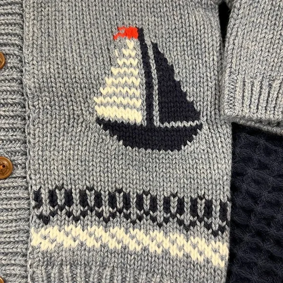 Janie and Jack Sailboat cardigan - Picture 2 of 4